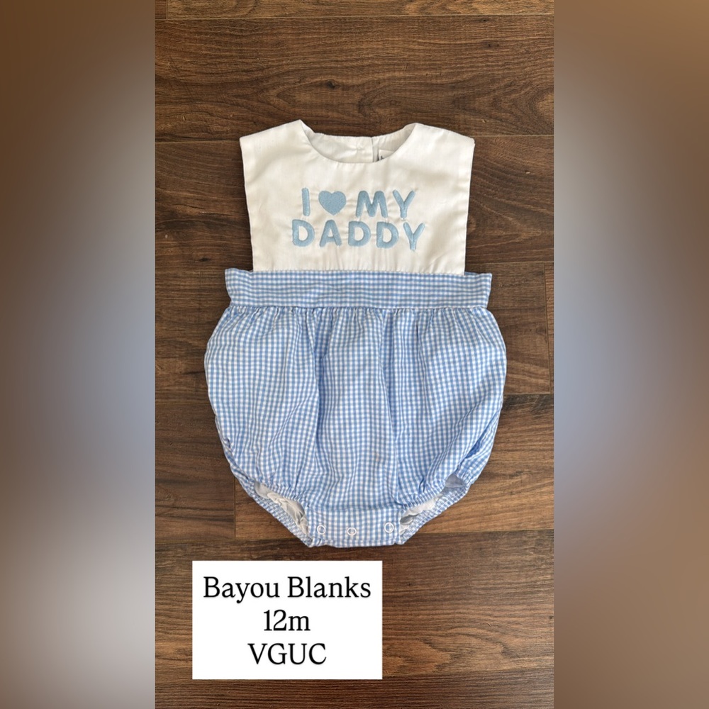 Blue and White Kids Romper